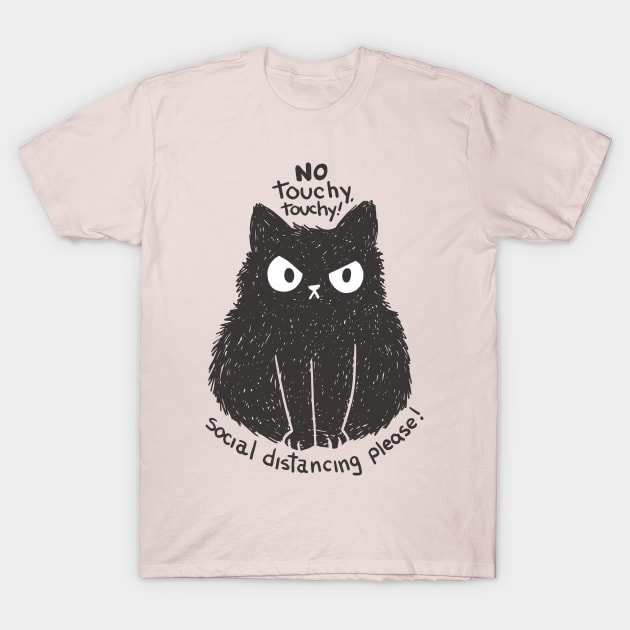 Angry Cat Animal Cartoon T-Shirt by ExelanArt